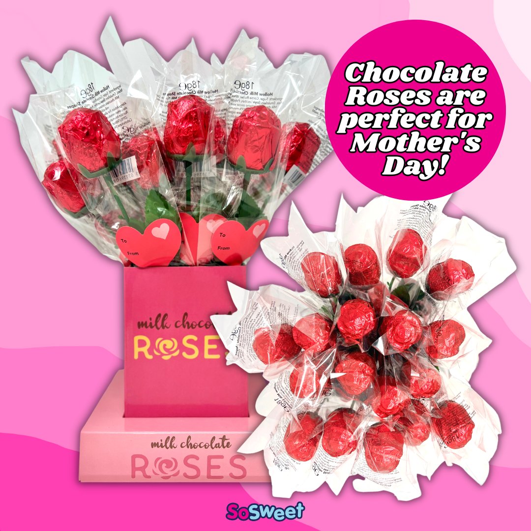 Mother's Day is just 3 days away!😬 Get this bouquet of 18 Roses for just £10!🌹Want them in time for Mother's Day? Order before 2pm this Friday using DPD Saturday Delivery!
⁠
l8r.it/4S9T
⁠
#mothersday #mum #milkchocolateroses #chocolate #sosweetshop