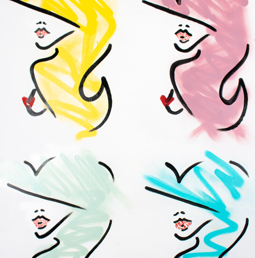 hollyinks's tweet photo. After several requests I've done a limited print run of 'Betty &amp; her many hats'. A piece that nods to mental health, the ever-changing  hats you wear on a daily basis. The days of sunshine, love, murkiness &amp; feeling blue.⁠
⁠
Edition of 10⁠
A3⁠
310gsm Photo Rag⁠
£50 each⁠ https://t.co/3ixAOtIt1P
