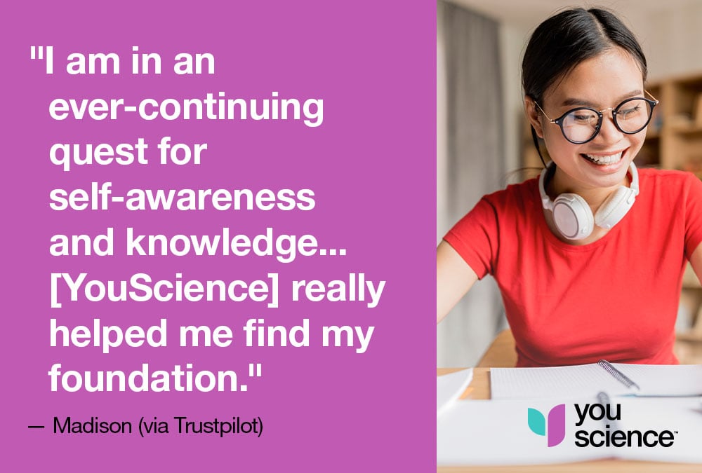 Exciting news! Madison Daniels recently shared her experience with #YouScience's aptitude test, which helped her find her foundation. We're thrilled to hear that our program is helping Madison & others gain a better understanding of themselves and their potential. #AptitudeTest