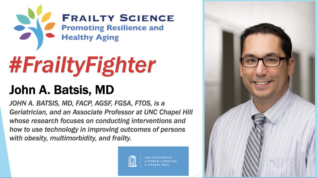 FrailtyScience's tweet photo. 3/23 will be a busy day at #ICFSR23 for #FrailtyFighter #DrJohnBatsis @UNCGeriatrics--he has 3 presentations! 2pm: He moderates &amp; presents at Symposium5 on #Translational #Geroscience. 3:10pm: He presents on #Cognitive Status &amp; Body Composition. 4:40pm: He shares #SOGLI insights. https://t.co/ICzxqLFY9T