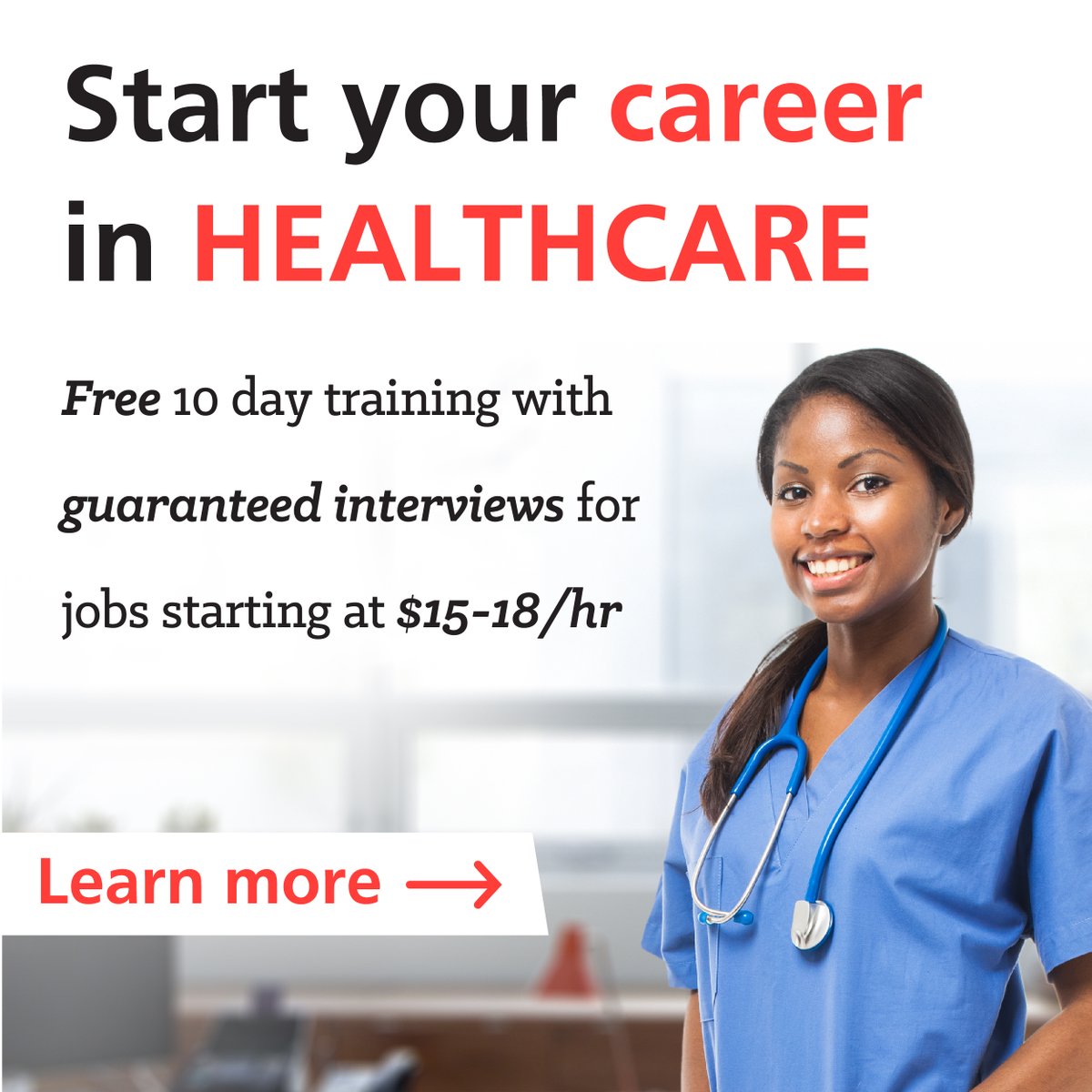 TowardsEmploy's tweet photo. Get started on your career in healthcare! Free 10-day training, with guaranteed interviews. Learn more at https://t.co/rQ1RZunkId.

Questions? Call or text us at 216-219-1155
#careers #cleveland #cle #clejobs #healthcare https://t.co/eNkvuE8wgo