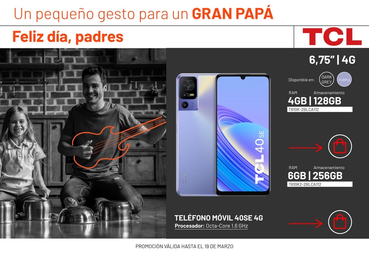 Infowork_iw's tweet photo. 📢Regalazo 📱🥒
No lo dudes y aprovecha nuestro precio especial para acertar (SEGURO) con este 🎁
Fantástico @tclmobilees 40SE con 6 + 256GB!
🛒 https://t.co/kx34kM2fbL
#Infowork #Mayorista #ClientesQueGananMas #papi #smartphone #tecnologia #calidad https://t.co/g3UlkCDFJA