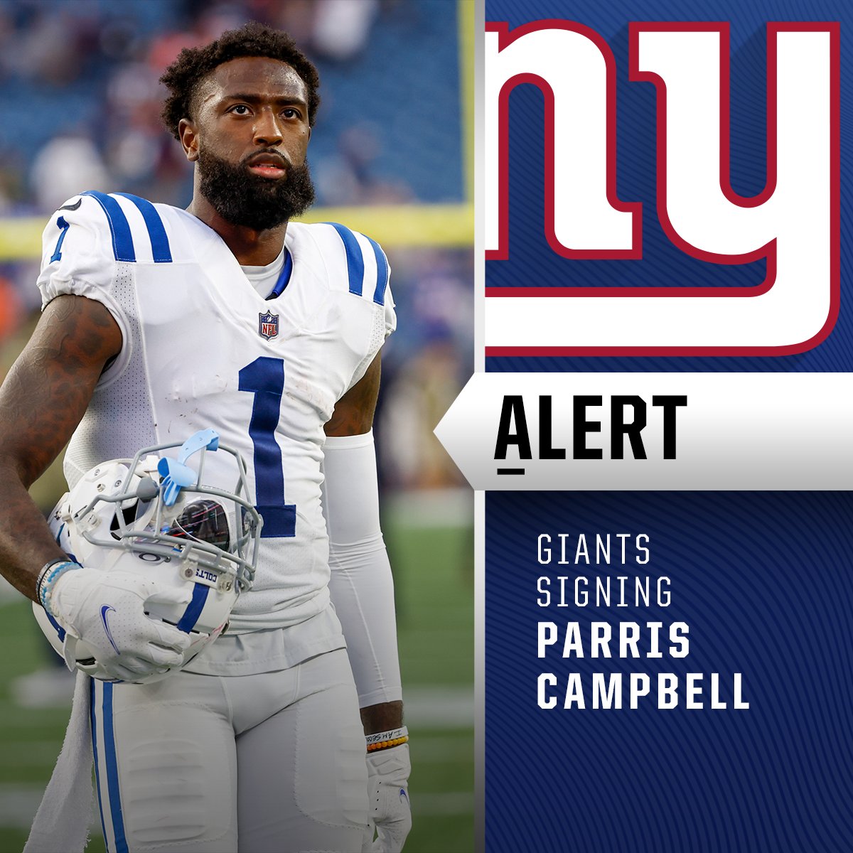 Giants signing WR Parris Campbell to a 1-year deal. (via @rapsheet)