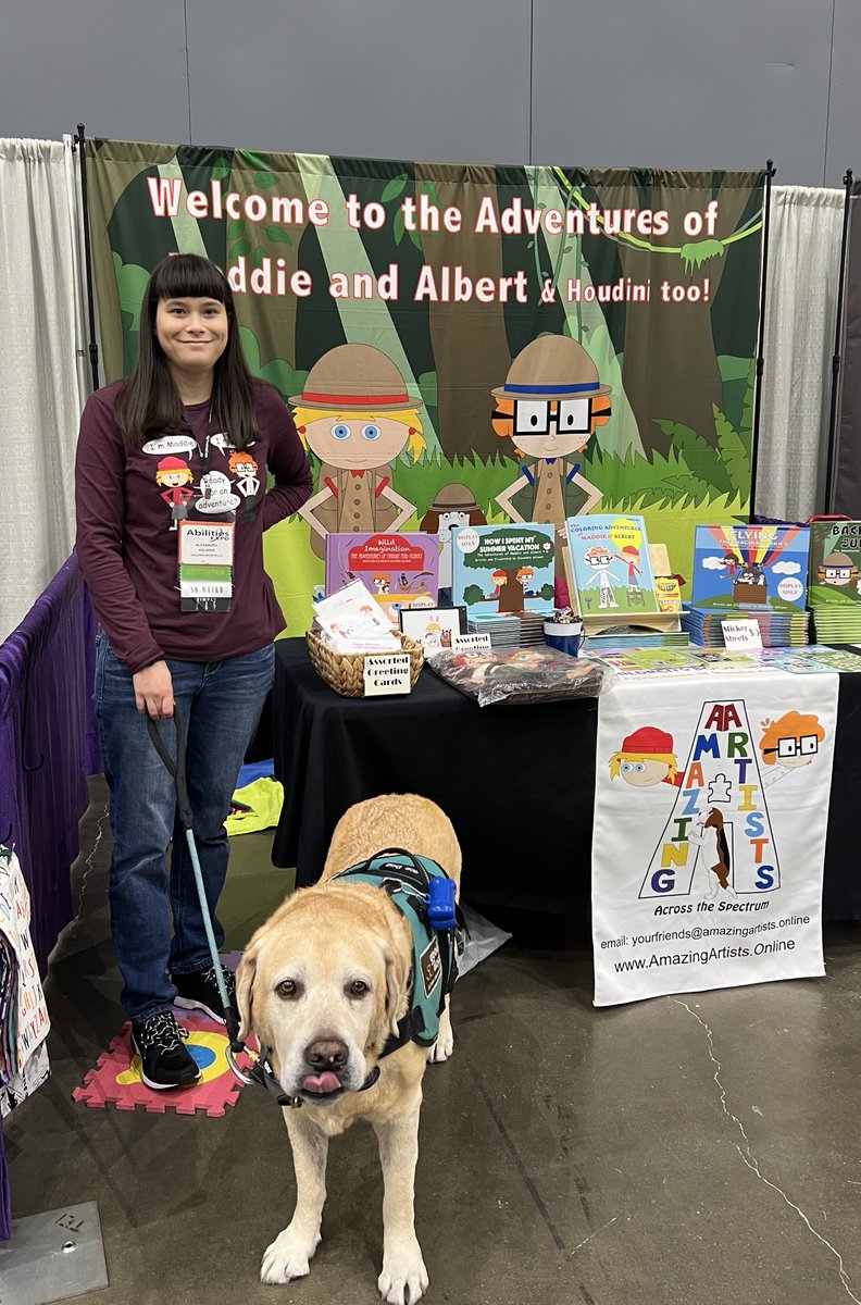 Alex_Adlawan's tweet photo. We had a great time at the #AbilitiesExpo
@AbilitiesExpo #AbilitiesExpo #DisabilityCommunity #DisabilityStrong #DisabilityInclusion #maddieandalbert #childrensbooks #authorillustrator #actuallyautistic #autismart #autism #englishlab https://t.co/jSZM0PstK6