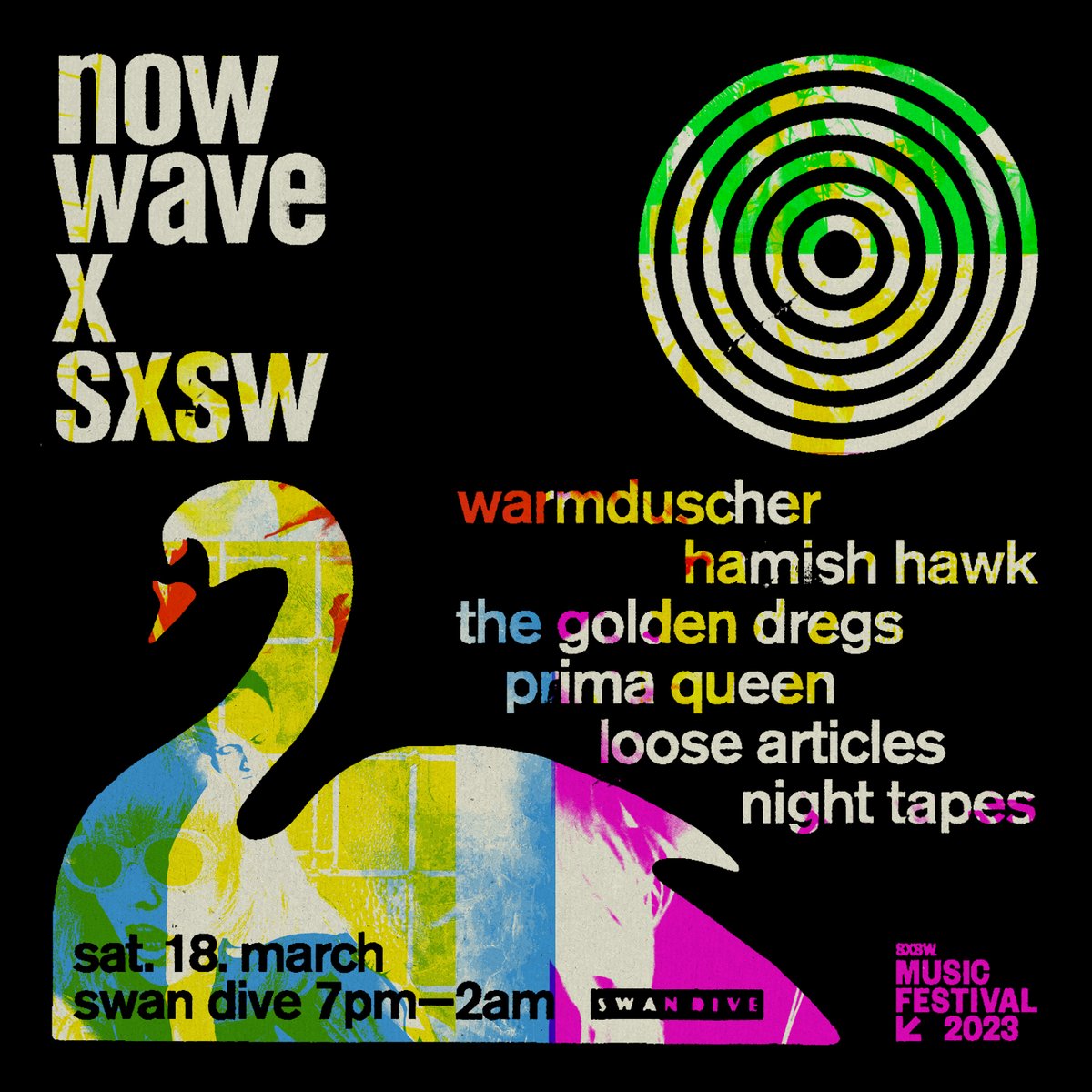 nowwave's tweet photo. NOW WAVE @ SXSW: 

We believe this band could go right to the very top. @prima__queen bring their etherial, guitar driven pop to our @sxsw showcase at Swan Dive, Austin. 

The band were included in our ones to see in 23. 

Catch them this Saturday from 9pm at @swandiveaustin 🦢🌮 https://t.co/zowUJC5xtv