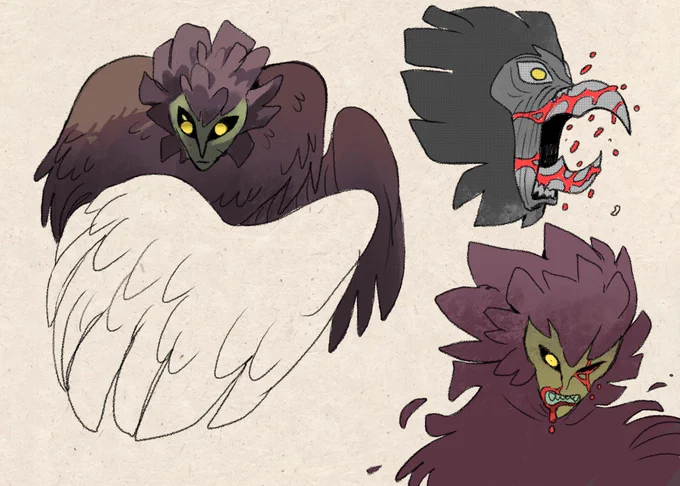 Harpy Monster sketches 