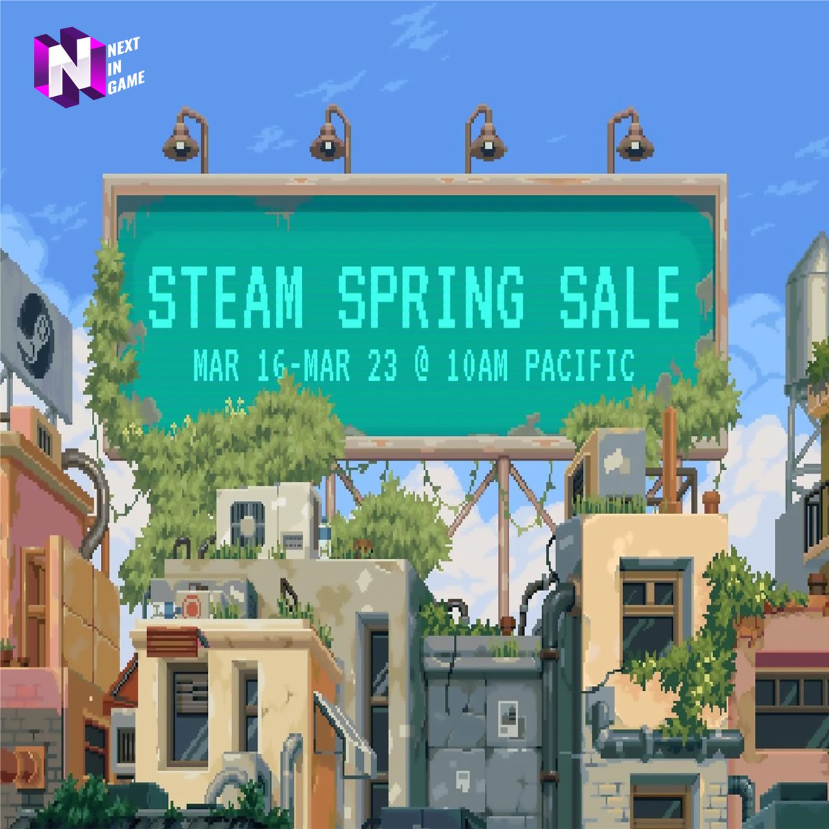 nextingametr's tweet photo. For you to feel the joy of spring, we've prepared special discounts for Steam Spring Sale!☀️⛱️
Let's splash together into spring! 🌻🌸
You can reach out via link below!⬇️
https://t.co/EkBB0OV3HN
#steam #nextingame #gamingdiscounts #indiegame #indiedev #gaming #game #indiegaming https://t.co/sSYgEKliqO