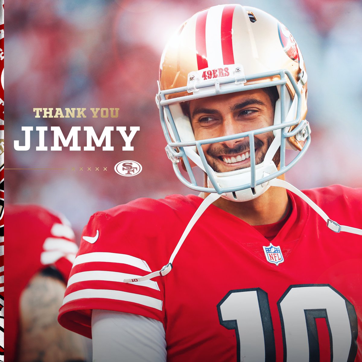49ers's tweet image. Thank you, Jimmy ❤️💛