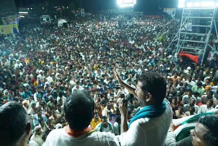 LutyensMediaIN's tweet photo. आज अपनी पदयात्रा के 30 वें दिन तेलंगाना कांग्रेस अध्यक्ष रेवंत रेड्डी बोधन विधानसभा में 
#YatraForChange https://t.co/6BdHxE5CAf