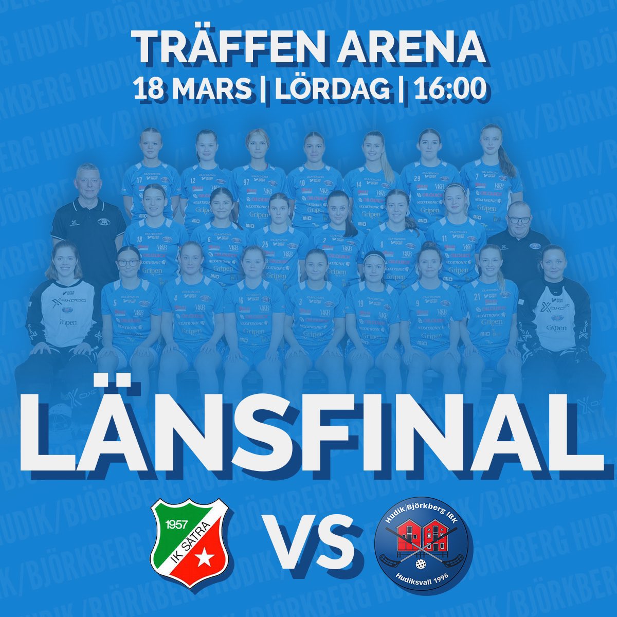 👉🏻 Länsfinal för damlaget
❗️ Sista matchen för säsongen!
🔥 IK Sätra - H/B
📆 Lördag 18 Mars
⏰ 16:00
📍 Träffen Arena