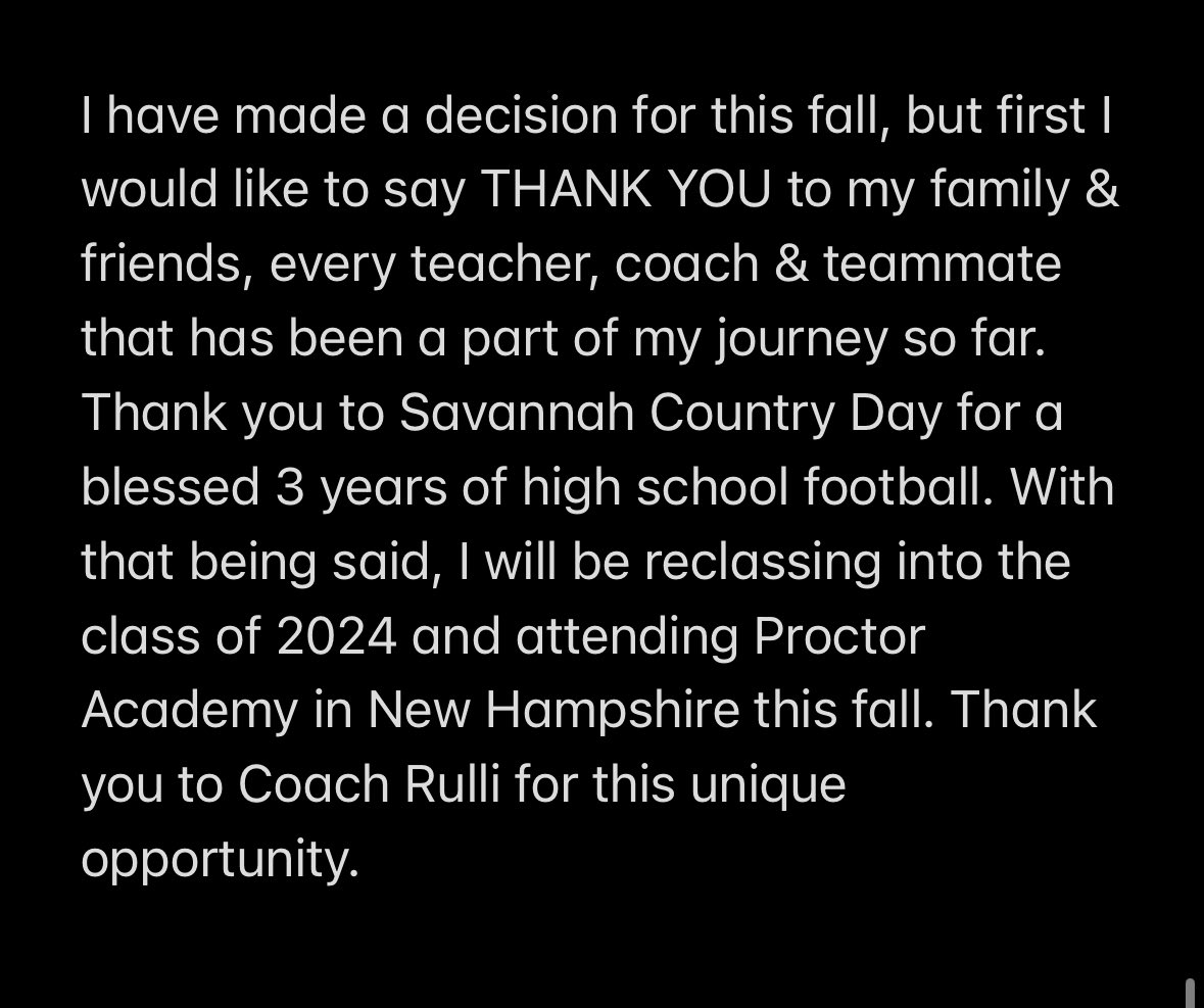 Thank you to everyone! <a href="/CoachRulli/">Ben Rulli</a> <a href="/CoachMohring/">Coach John Mohring</a> <a href="/RecruitGeorgia/">Recruit Georgia</a> <a href="/ProctorFootball/">Proctor Football</a> <a href="/ExodusAyers_/">Exodus Ayers</a>