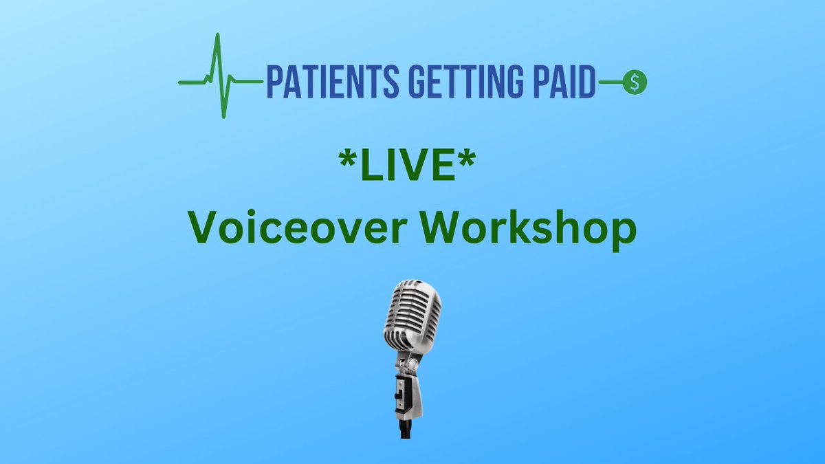 PaidPatients's tweet photo. Monday, 3/20 at 5 pm EST, we're doing a *LIVE* training re: voiceover work - training and equipment, finding gigs, how much you can make, and much more.  Interested?  Join us on the inside - here: https://t.co/WYHfpSFuwB https://t.co/MlyJEiQntG