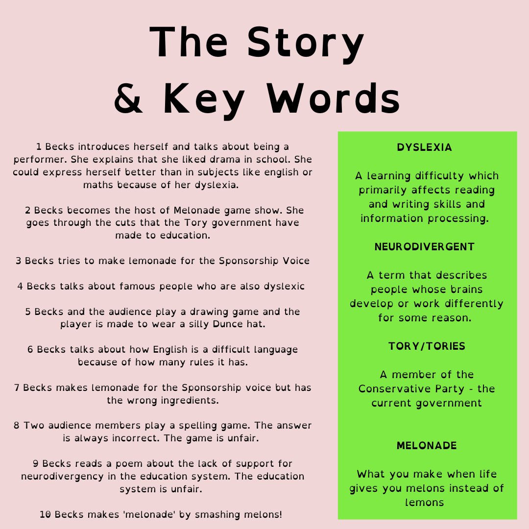 If you are coming to or thinking about seeing #Melonade at @VAULTFestival but aren't sure - our new Social Story might help you! We are all about celebrating neurodiversity and putting accessibility first, so we are really pleased to be sharing this with you all 🥰