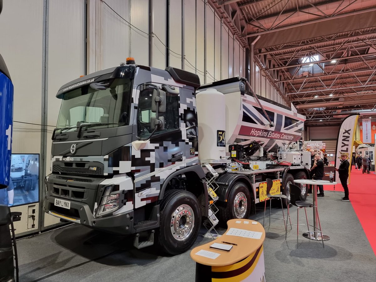 EstatesHopkins's tweet photo. It was exciting to see the first of our concrete mixers on the Bay-Lynx Manufacturing UK Ltd stand at the https://t.co/56e3WZy8wQ this week.
We will be delivering #concrete around the South West in the coming weeks #weareback
#muckaway #AggregateSupply #tipper #volvotrucks https://t.co/QbJOkCq9GX
