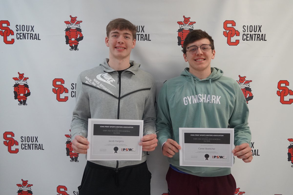 Congrats to <a href="/jacob_hargens/">Jacob Hargens</a> for earning 1st Team All-State honors and <a href="/cboettcher23/">carter boettcher</a> for earning 3rd Team All-State honors.  These two have been incredible players, teammates, students, and people the past 4 years.  I am very excited to see what the future holds for them!