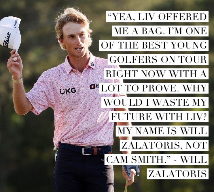 Will Zalatoris’s statement on LIV’s offer:
