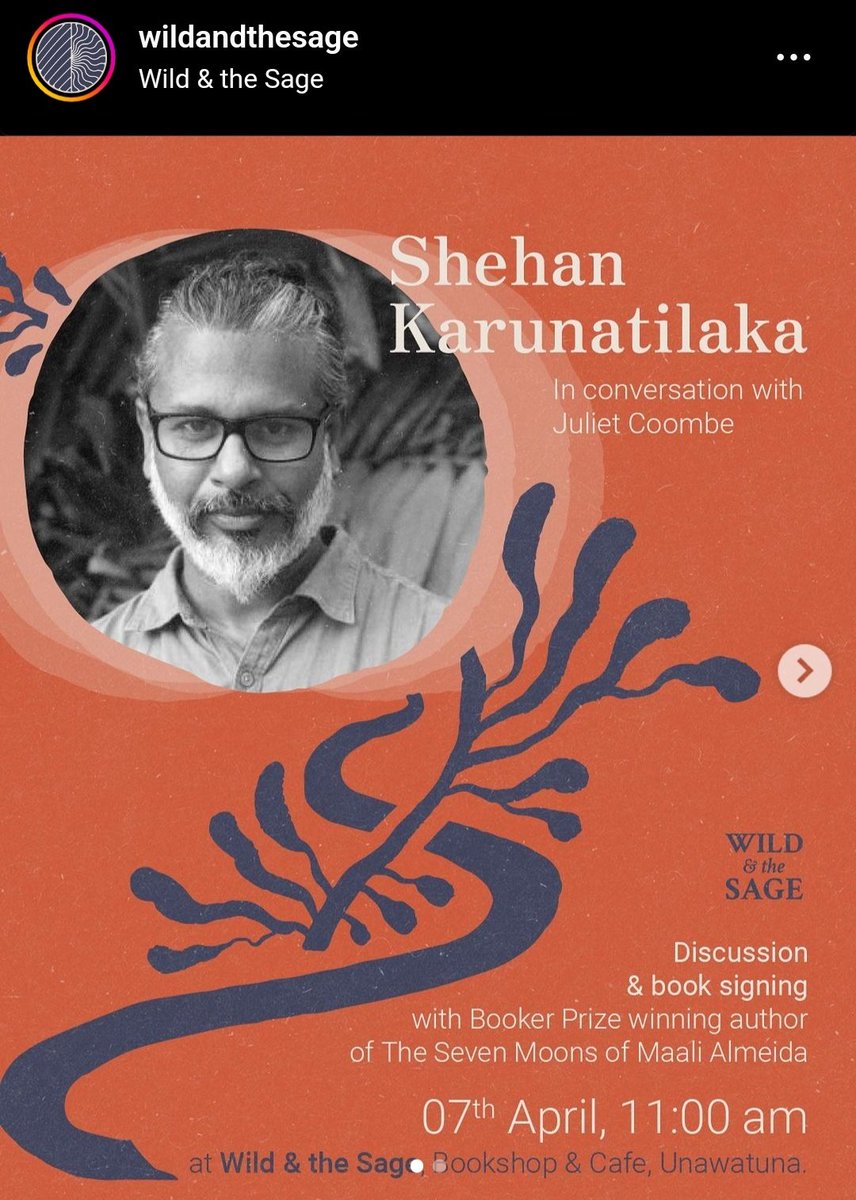 qos_books's tweet photo. The Wild &amp; the Sage cafe moving to the next level with Shehan Karunatilaka.., The Booker Prize Winner 2022.

#BOOKER #readersoftwitter #writersoftwitter #SriLanka #QueenofSea #BookTwitter #BooksWorthReading https://t.co/rcjbvnGMlv