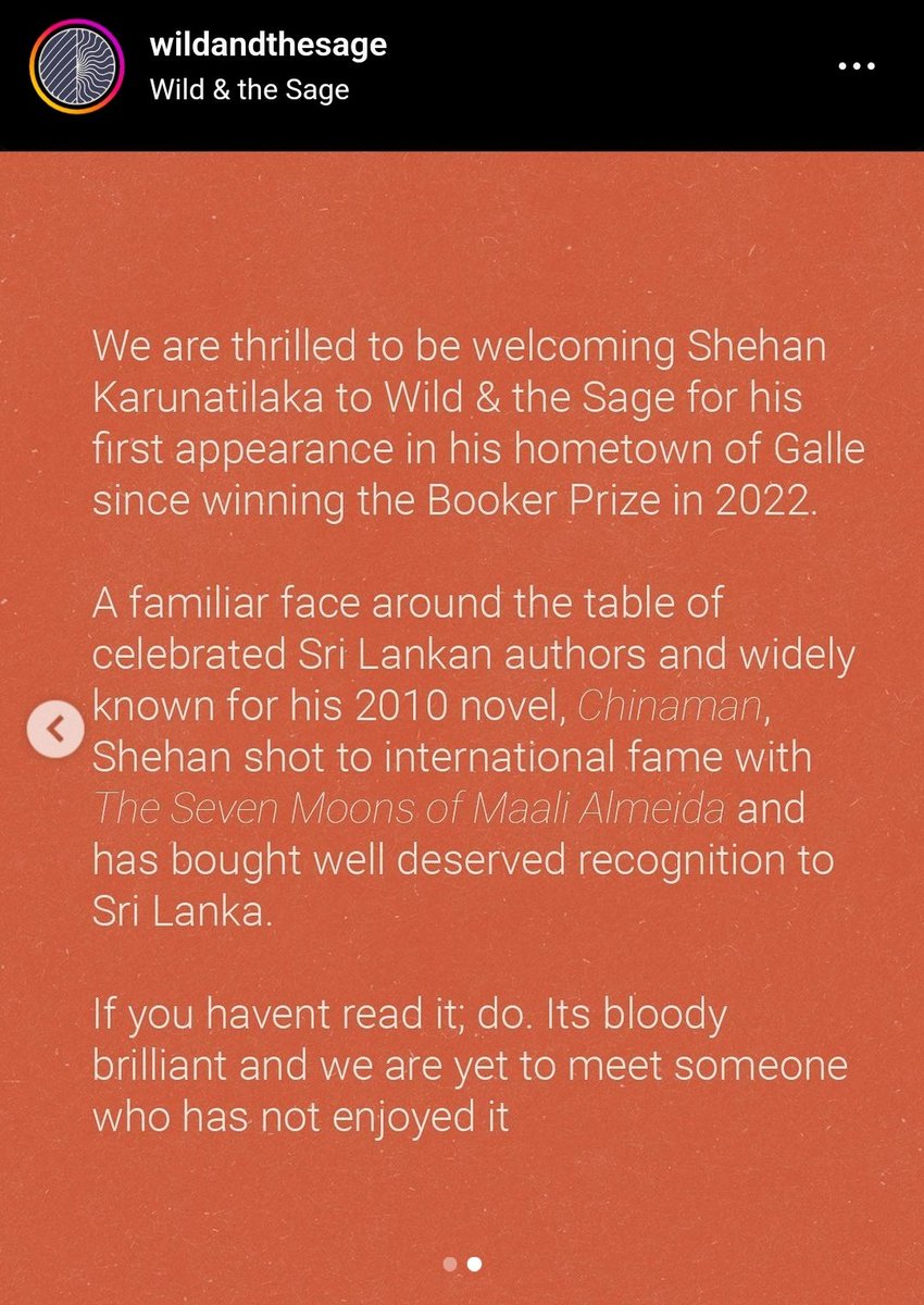 qos_books's tweet photo. The Wild &amp; the Sage cafe moving to the next level with Shehan Karunatilaka.., The Booker Prize Winner 2022.

#BOOKER #readersoftwitter #writersoftwitter #SriLanka #QueenofSea #BookTwitter #BooksWorthReading https://t.co/rcjbvnGMlv