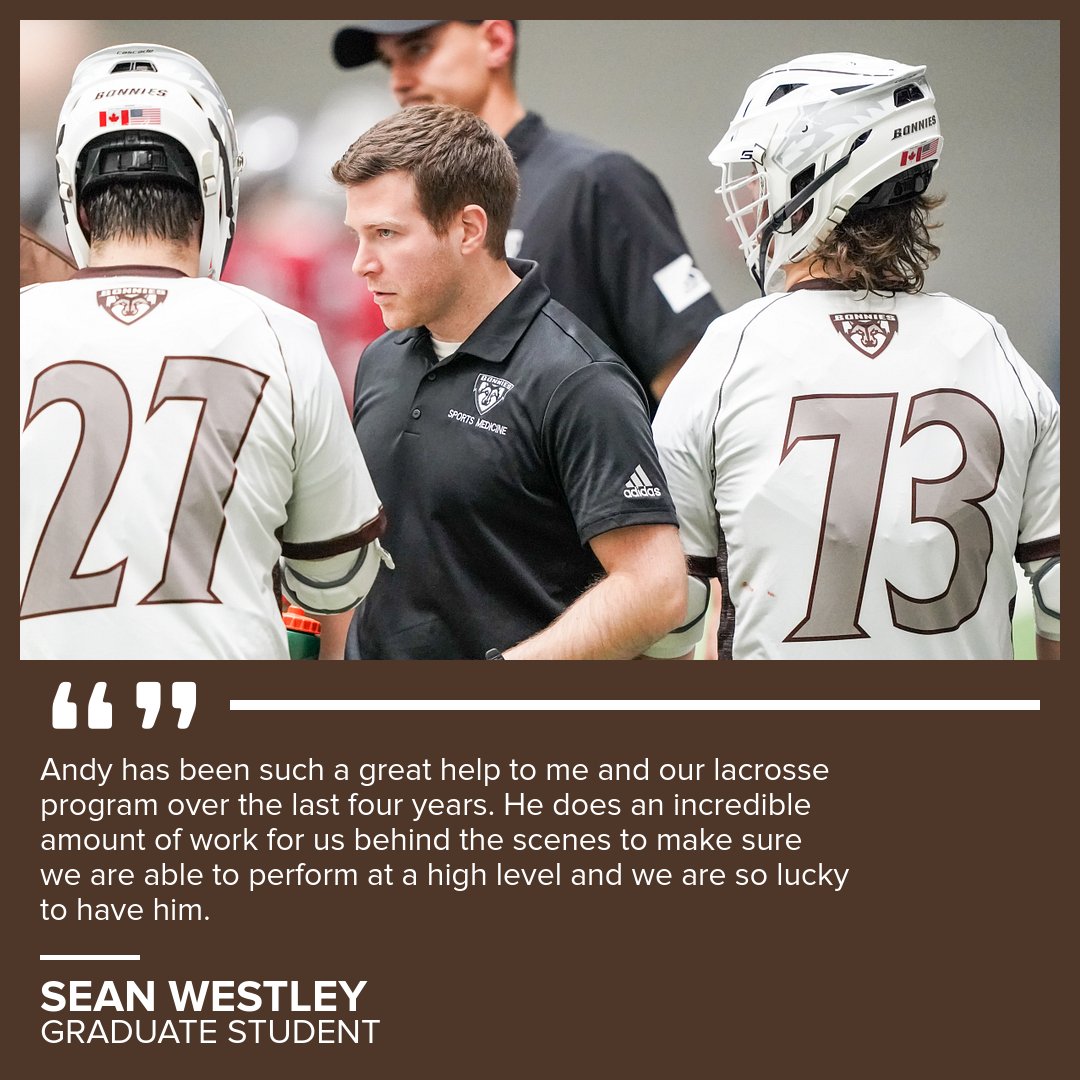BonniesMLAX's tweet photo. March is National Athletic Training Month and we want to thank our trainer Andy Birschbach for all he does for us! https://t.co/9bMOKnpVhl