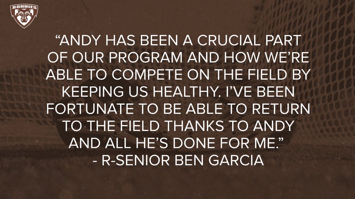 BonniesMLAX's tweet photo. March is National Athletic Training Month and we want to thank our trainer Andy Birschbach for all he does for us! https://t.co/9bMOKnpVhl