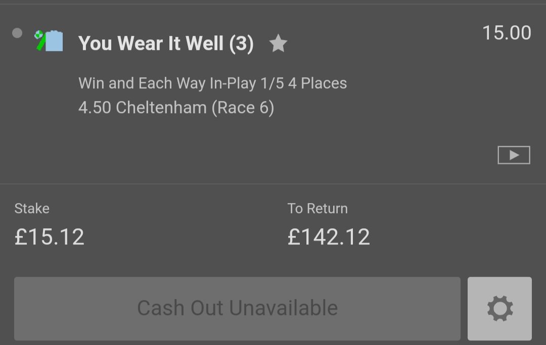 JD95x's tweet photo. @AndyRobsonTips Massive shoutout to your algorithm coming up trumps for me, 2 days in a row! 👏 https://t.co/L8zGMZjWyT