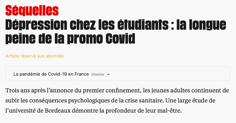 lab_sante_etu's tweet photo. "#Dépression : les jeunes ont leurs maux à dire" On parle de i-Share et de Prisme en Une de @libe !

Pour découvrir l'article (réservé aux abonnés), c'est par ici ⤵ #santémentale