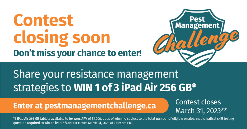 protectyourland's tweet photo. Take the #PestManagementChallenge today at https://t.co/scHpYFSOid
#ontag #WestCdnAg https://t.co/4xdTbQRpBA