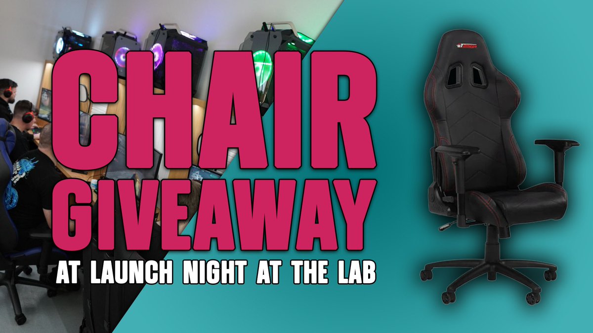 skelpesports's tweet photo. Launch Night at The Lab is just over a week away!

And on the big night, our friends @GTOmegaRacing are kindly letting us give away a PRO Series Gaming Chair!

Look out for details when you turn up at Launch Night.

And if you haven't signed up yet, what are you doing? 👇👇 https://t.co/VoXza4KeWR