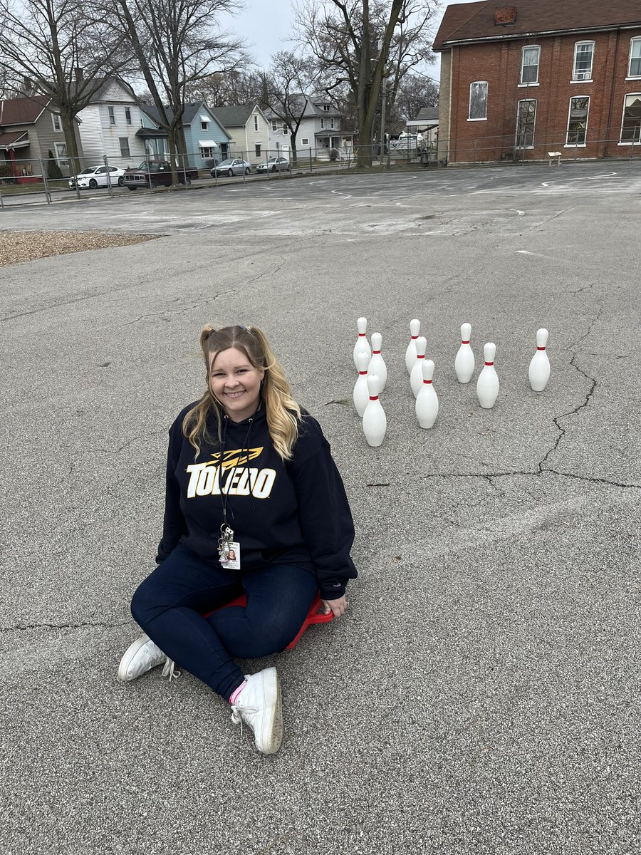 What better way to wrap up the subtraction unit than human bowling?? #bestschoolofever