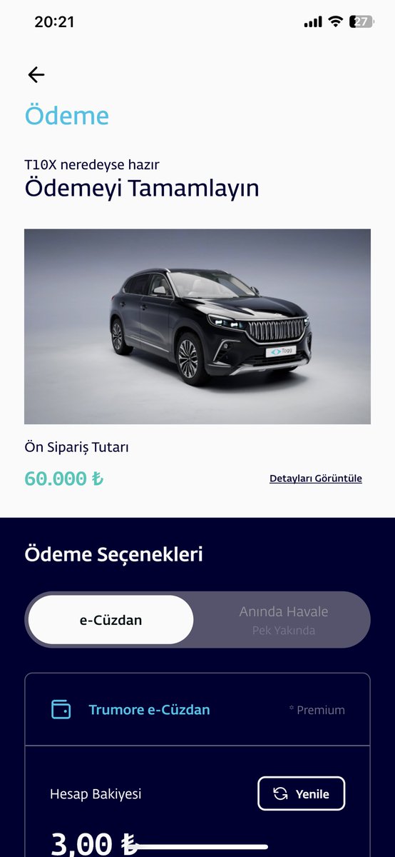 #togg #türkiye evet beyler ilk yerli arabamızı alma fırsatını yakalamak ümidiyle başvurumu yapıyorum.