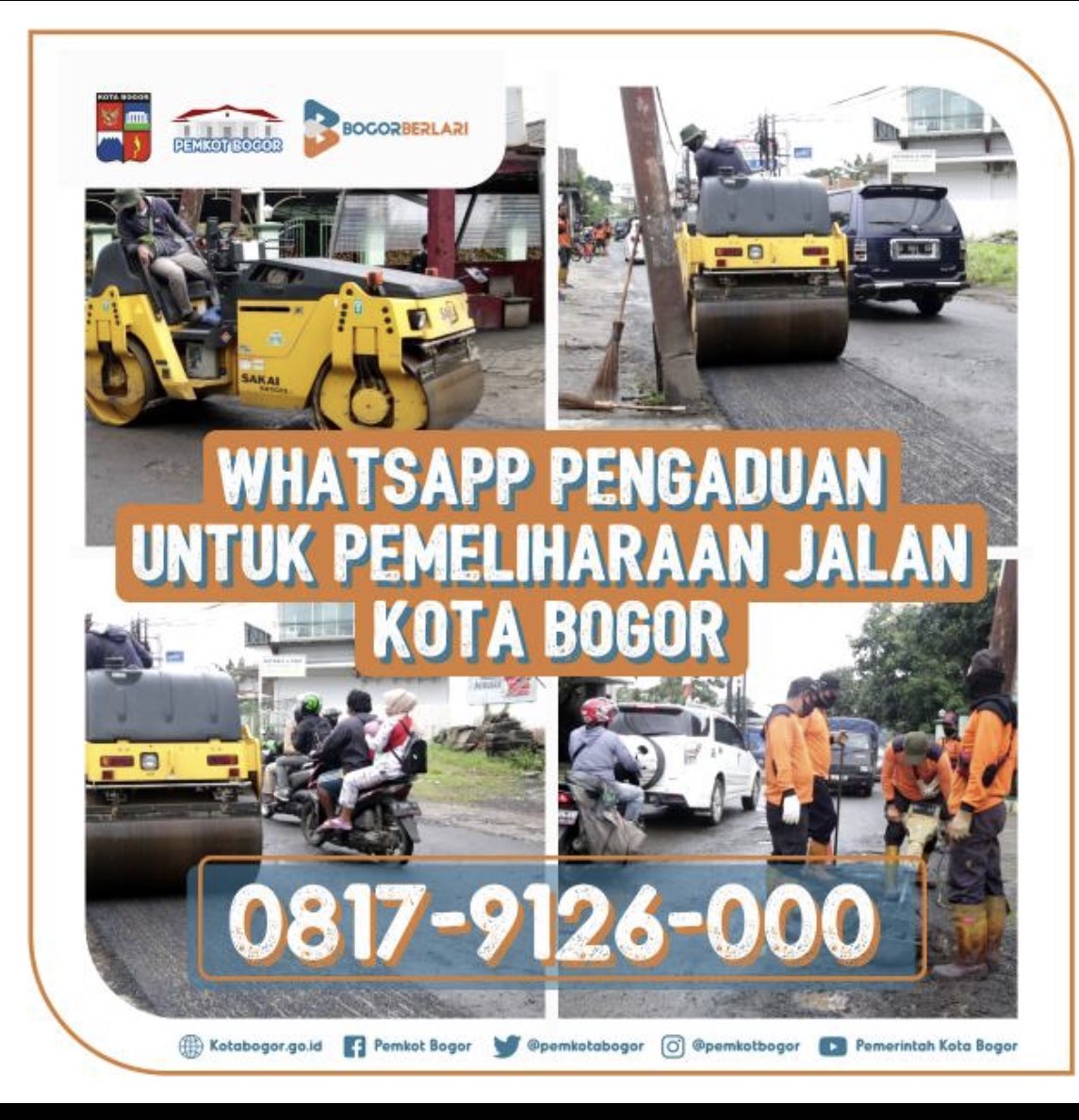nhmardiana's tweet photo. @txtdaribogor innalillahi wa’innailaihi rojiun, sekedar info kalau ada yang nemu jalan yang bolong bisa dilaporkan kesini, semoga da ada korban karena jalan bolong lagi. https://t.co/nY8hatjcyL