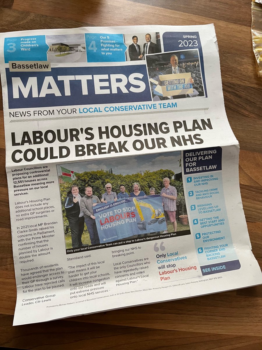 Received this today.
The sheer bravado of sending  this out when the NHS is already so broken, the doctors are on strike. <a href="/Bren4Bassetlaw/">Brendan Clarke-Smith</a> #toriesout #time4change #EnoughlsEnough