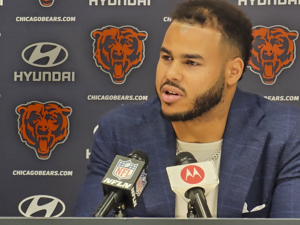 T.J. Edwards said some of his earliest memories as a #Bears fan include meeting Brian Urlacher during a meet and greet and also seeing Devin Hester's touchdown return in the Super Bowl.