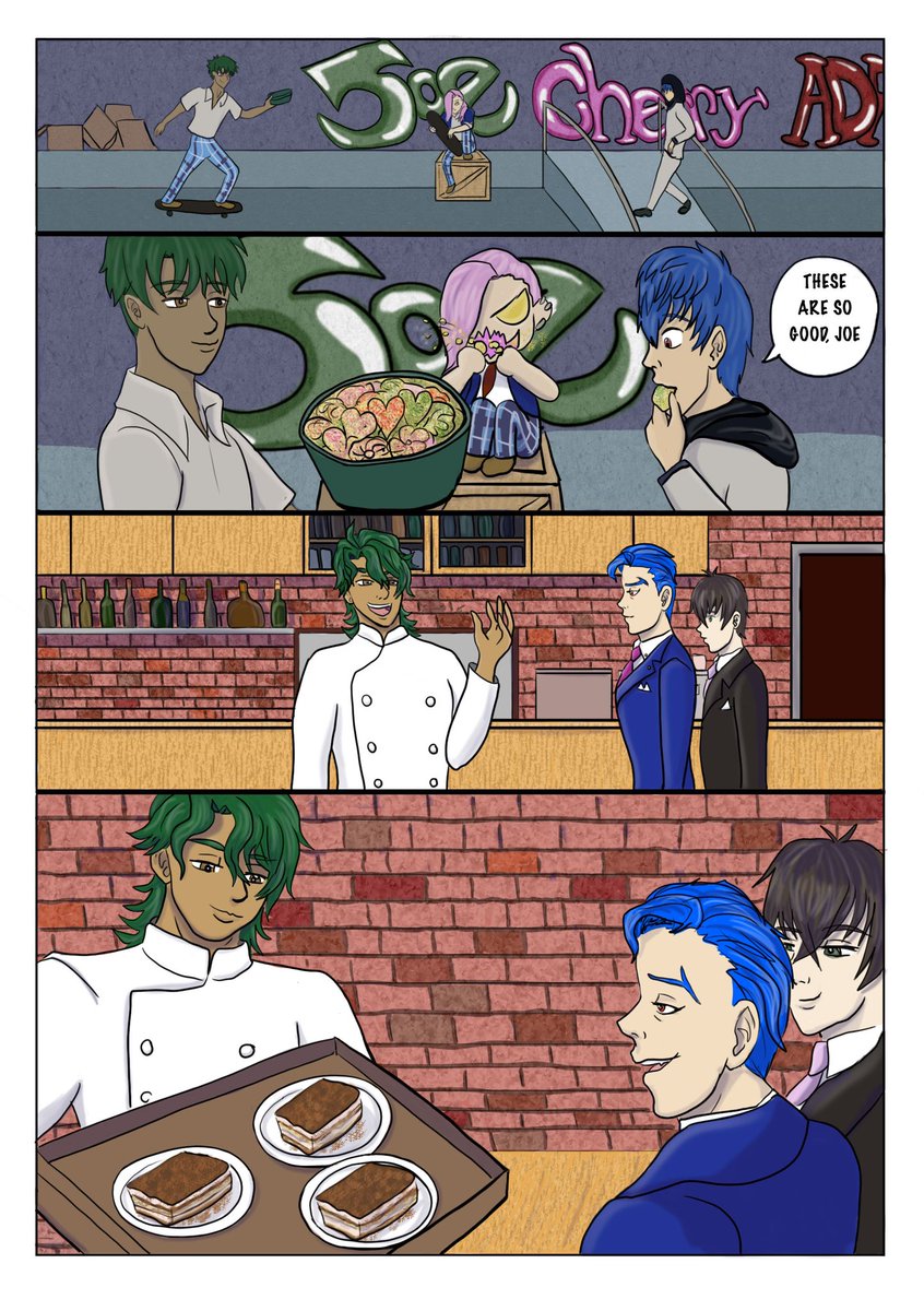 sarahmariefairy's tweet photo. This is the comic page I made for the @SunsOutPansOut , I collabed with the lovely @SK8terLoon to create this artwork to go with their story. #sk8 #digitalart https://t.co/E6rwVG9R2a