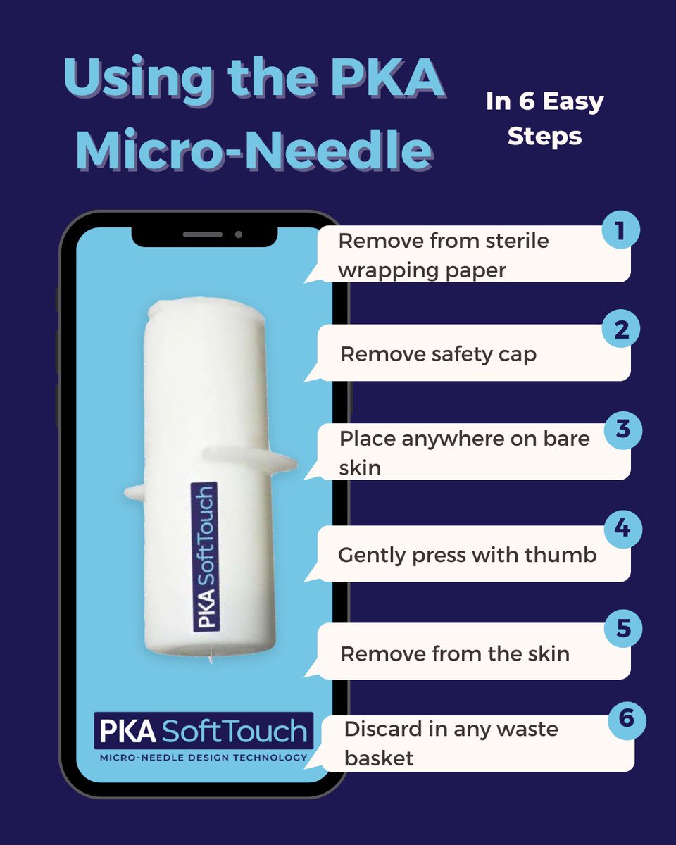 Goodbye, fear of needles.

Hello, pain-free precision! With the #PkaSoftTouch Micro-Needle, taking care of your health is as easy as 1-2-3-4-5-6.

Help us work towards a #painfreefuture by visiting the link below!
social.bmwconsults.com/5W3j