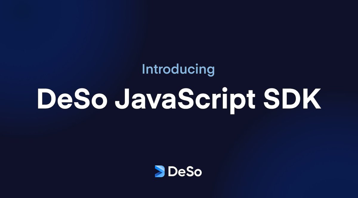 DeSo is on a mission to simplify Web3 development.

That's why we are introducing DeSo JavaScript SDK.

A client-side library that enables developers to build Web3 apps using a familiar Web2 programming language.

Here's how we're making Web3 development more accessible 🧵