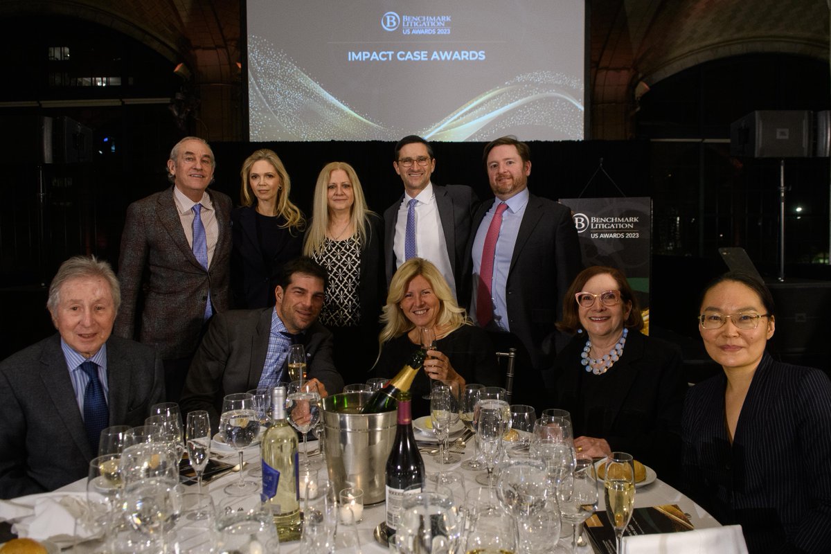 BenchLitigation's tweet image. Winners of Benchmark USA Awards 2023 were revealed last night, live and in-person at Guastavino's in New York City. Congratulations once again to our honorees. Click here to see the winners: spr.ly/60163fMAj

#BenchmarkUSAwards #TopLitigators #Litigation #LeadingLawerys