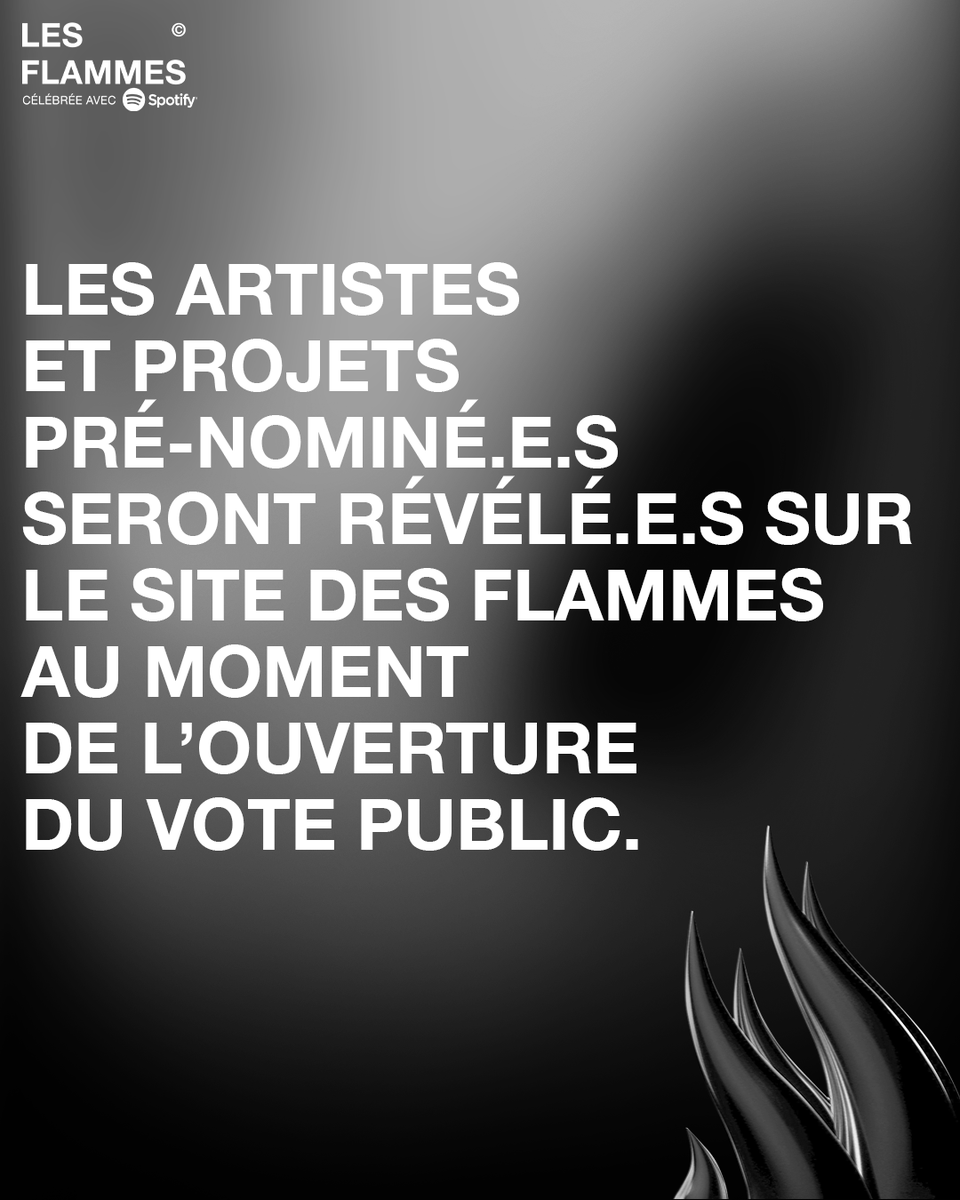 FlammesAwards's tweet photo. Les sélectionné.e.s seront révélé.e.s le lundi 27 mars prochain, au moment de l’ouverture du vote public où tout le monde aura la possibilité d’élire ses finalistes. https://t.co/IA7J3eiPM5