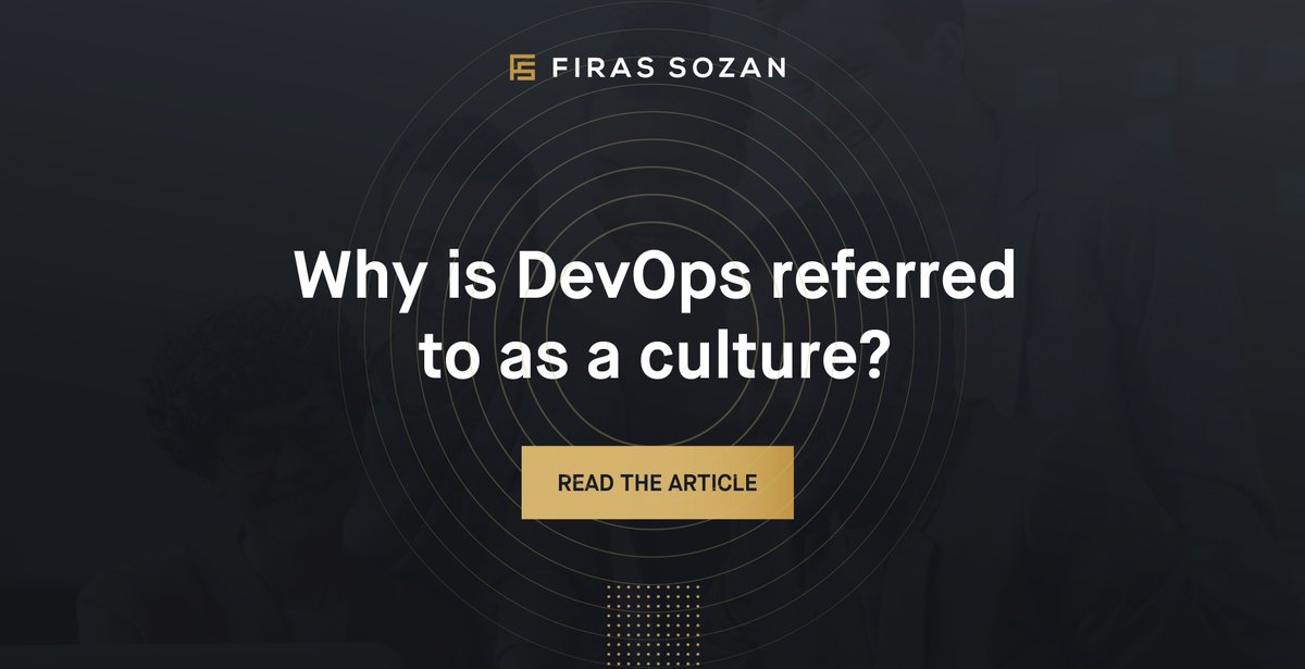 FirasSozan's tweet image. The tech world frequently talks about a DevOps culture because the practice is more about people and how they work together, than it is about technology or using a specific set of tools: hubs.ly/Q01py1pM0 #recruitment #devopsculture #softwaredevelopment #companyculture