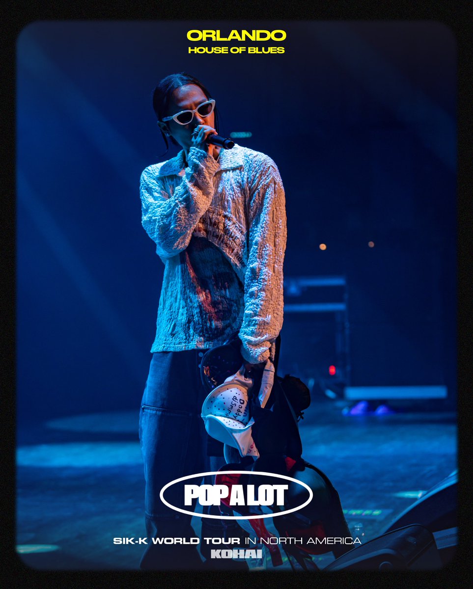 heykohai's tweet photo. Sik-K | POP A LOT💥 ORLANDO

#SikK #PopALotNorthAmerica #PopALot #PopALotTour #SikKTour https://t.co/I394euPe3S