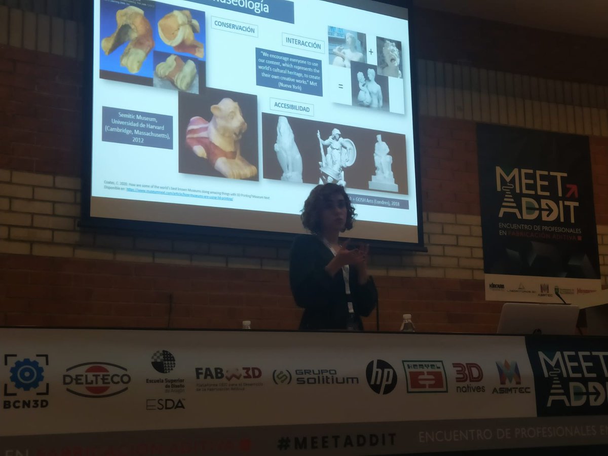 PFab3d's tweet photo. ▶️FAB3D en #meetaddit 
"Impresión 3D y anatomía evolutiva en fósiles humanos"

💀Markus Bastir-Carlos Palancar: impresión3D en el lab de morfología virtual del Museo de Ciencias Naturales @mncn_csic 

🖐️Marta Fernandez: impresión3D para lograr inclusión en exposiciones del museo https://t.co/Qr1CxXXKiu