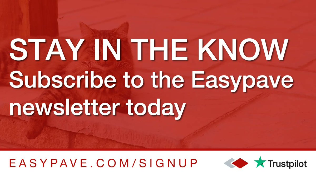 easypave's tweet photo. Sign up to our new mailing list and be the first to hear about new products, seasonal sales and much more. We promise we won’t spam you, and you can unsubscribe any time you like. Just click the click and enter your details.

📧  https://t.co/fzASuw8zEK https://t.co/M253c4vOoT