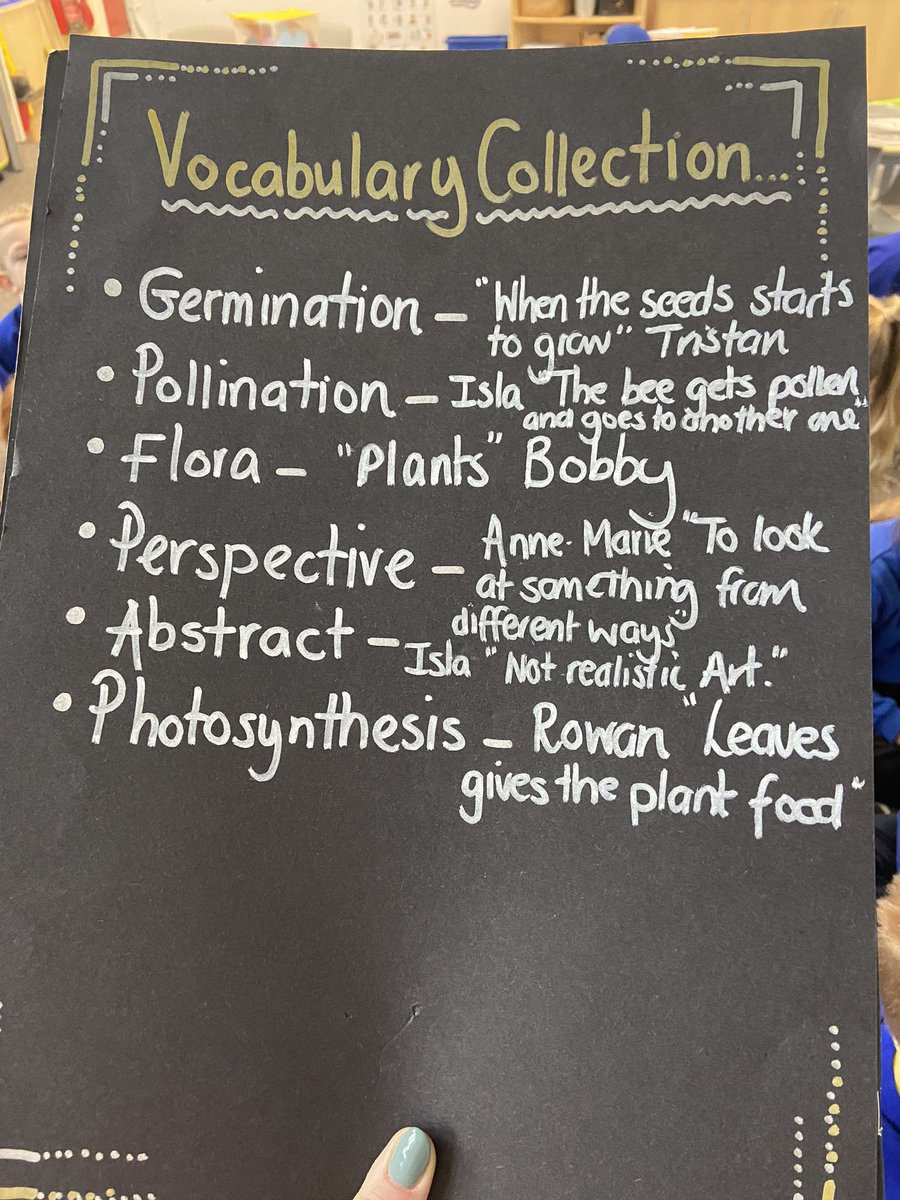 MissAllen17's tweet photo. Some of the words the children gave me when reflecting on our learning so far “sharing the plant” Well done Year 2!  @MiltonPrimary17 🌎🌱🎨🌸 https://t.co/AYELhw7fvG