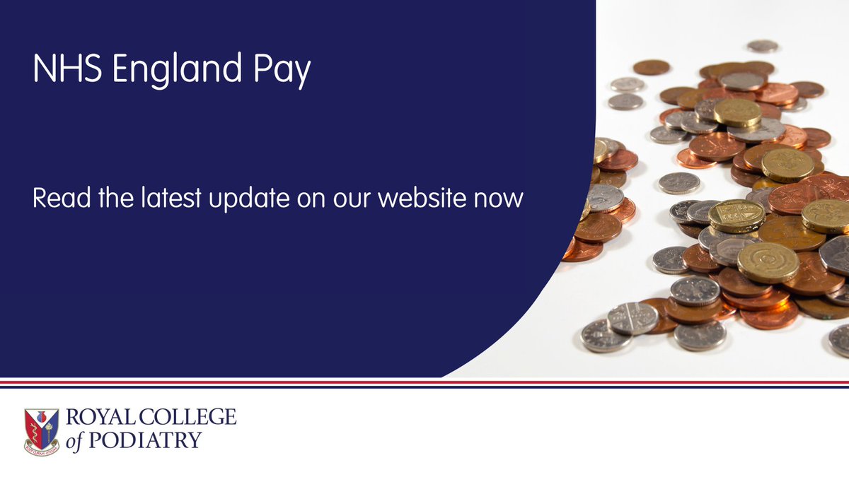 RoyColPod's tweet photo. The Royal College of Podiatry has received a new pay offer for its members working in NHS England. Full details on our website at
https://t.co/eZzNb47tZO
Members affected by the pay offer have also been contacted by email. https://t.co/YxUx1LyoQ8