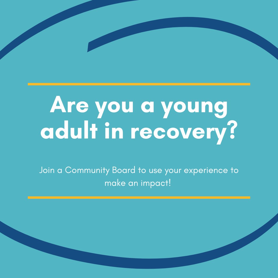 We have an exciting opportunity for two additional young adults (age 18-25) with lived experience in recovery from substance use to join our Young Adult Community Board. Complete the brief online application by 3/26. jeapinitiative.org/community-boar…
