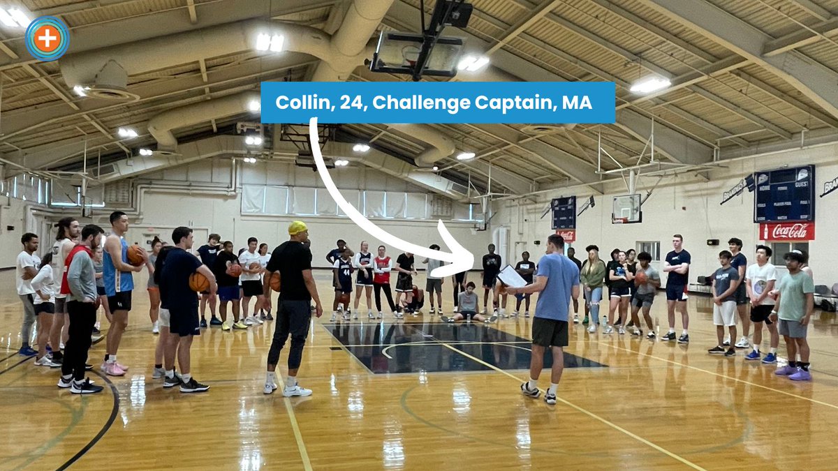 PosTracks's tweet photo. #ThrowbackThursday 🏀 Challenge Captain Collin hosted a basketball tournament to support and raise awareness for youth mental health through sports based therapy — and 80 people showed up to support! Collin = MVP Status 🏆#sweatforgood #youthleadership https://t.co/jAaM1calfi
