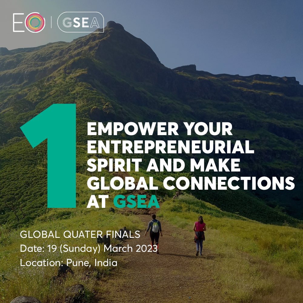 The India Finals and the Global Quarter Finals for the Global Student Entrepreneur Awards 2023 begin tomorrow! Only 1 day to go! 

#eosouthasia #entrepreneursorganisation #gsea #globalstudententrepreneurawards #studentcommunity #businesscompetition @EntrepreneurOrg