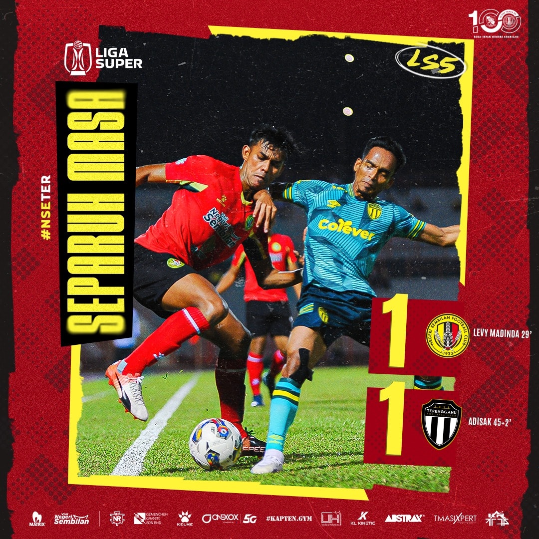 nsfc1923's tweet photo. Tamat separuh masa pertama permainan. Kedua-dua pasukan terikat 1-1.
#PENTER
#NSFC
#HobinJangHobin https://t.co/yQX5ur07TZ