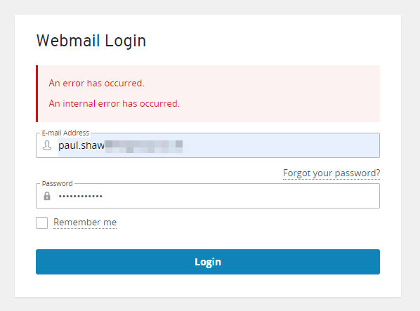 paulshaw's tweet image. Ionos webmail down. Quite annoying. Guess I&apos;ll have to wait until someone plugs the cable back in... #ionos #webmail @ionos_uk @ionos_help_uk