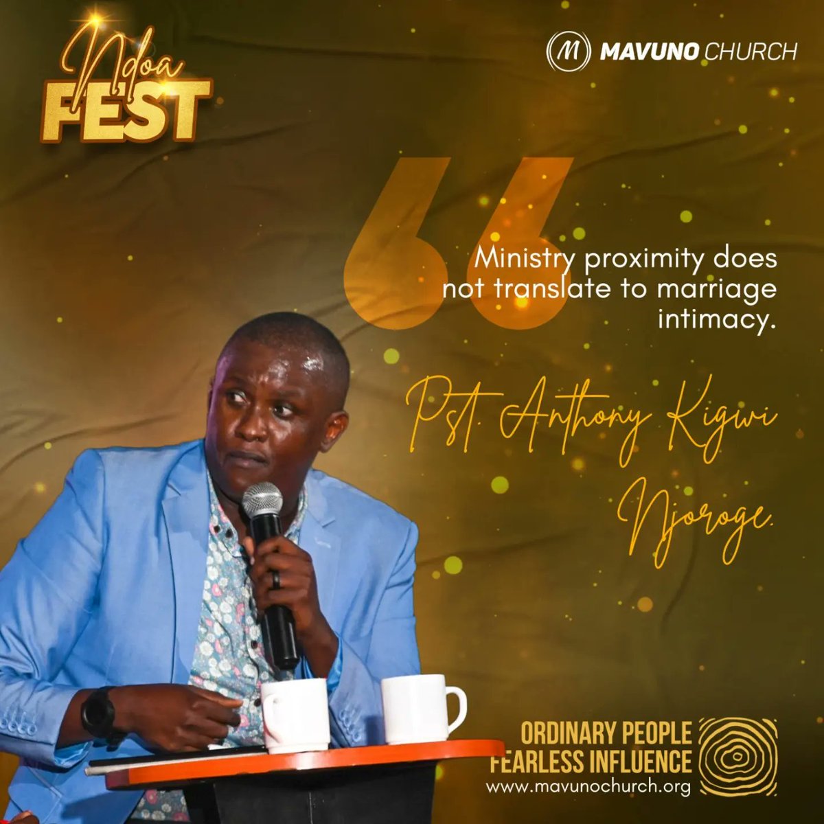 MavunoChurchKRd's tweet photo. #NdoaFest Day 1 kicked off with the Njoroges as the first speakers, unpacking the topic, "Is ministry GOOD NEWS to your spouse?" We are looking forward to being inspired by our fantastic lineup of speakers over the next 3 days!
#NdoaByMavuno #MarriageWorks #EaseAndAcceleration https://t.co/nUhh8XdgTn